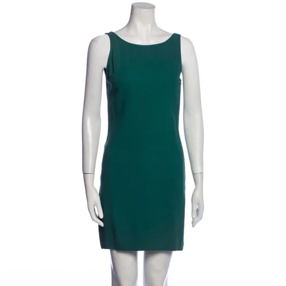 Valentino | Dresses | Valentino Crew Neck Green Sleeveless Mini Dress |  Poshmark